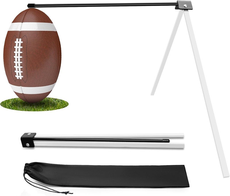 Anglekai Football Kicking Tee Holder, Metal Football Kicking Stand for Field Goal Kickers Tee Stand, Foldable Field Goal Place Kicks Holder for Kickoff - Image 1